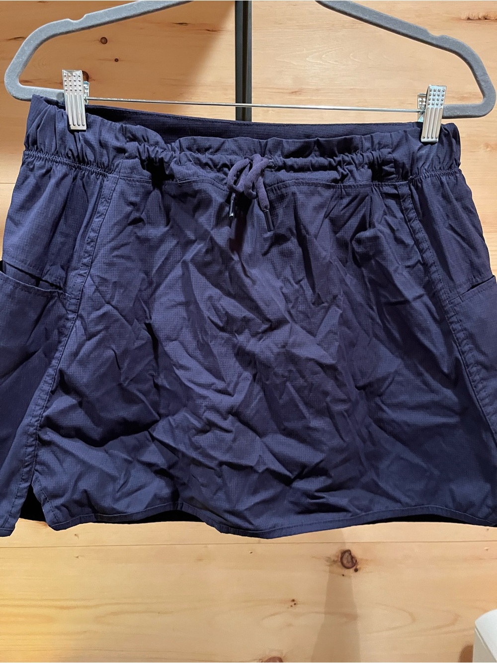 Te Verde Navy Drawstring Skort with Side Pockets